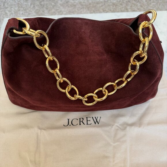 J. Crew Large Berkeley Chainlink Shoulder Bag in Suede - NWT - Picture 6 of 8